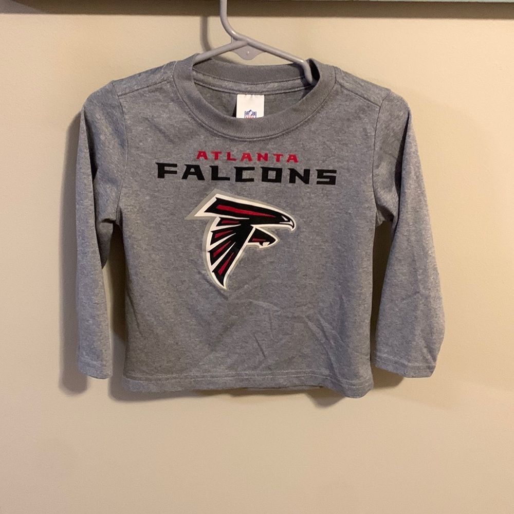 NFL Team Apparel Atlanta Falcons Youth Long Sleeve Graphic TShirt Gray 18M